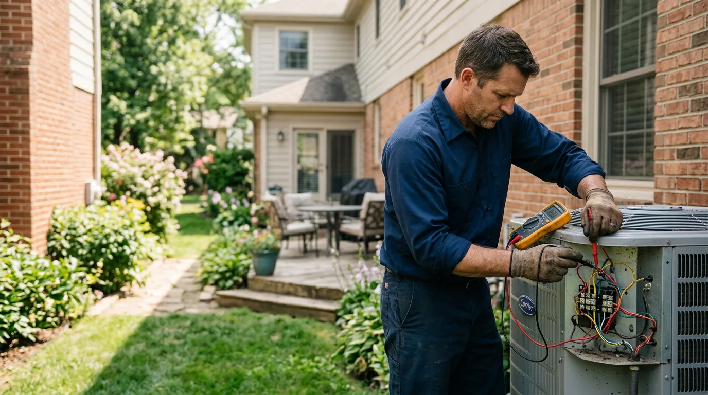 HVAC technician working near Livonia, NY